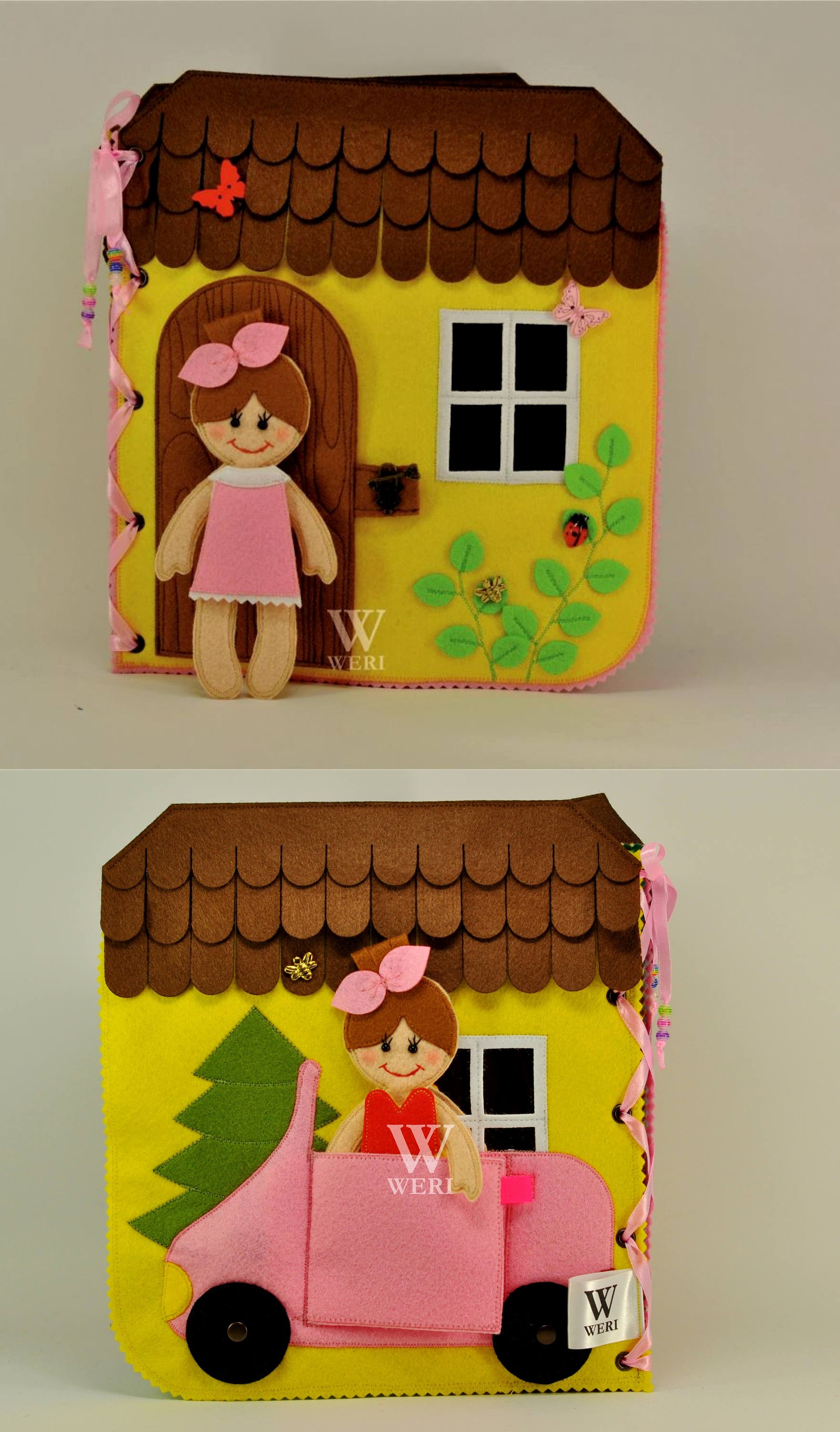 handmade felt quiet book the dollhouse