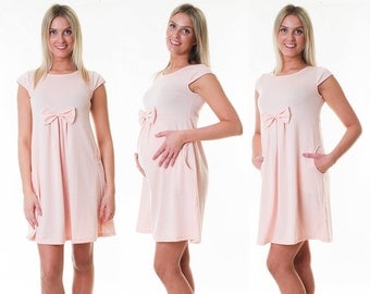 Dress maternity dress loop Summerdress maternity dress pink