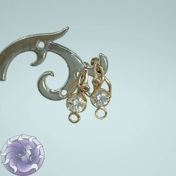 1 pair GOLD Earring Findings Leverback earrings English lock