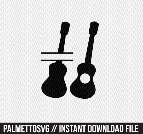 Download guitar monogram frames svg dxf file instant download