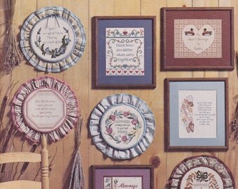 Family Friends Cross Stitch Sampler Patterns 14 Different Sayings in Cross Stitch