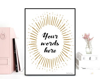 Custom poster, Custom quote print, Favorite quote, Personalized poster, Poster quote, Gift idea, Typography quote, Custom wall art decor