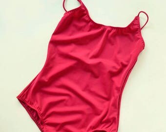 One piece swimsuit / Dark red swimsuit / wine color / Womens swimwear