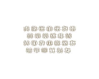Vine Monogram, vine monogram svg, vine monogram file, interlocking monogram, vine monogram font, vine font, vine alphabet svg, vine cut file