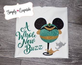 A Whole New Buzz, Jasmin, Aladdin, Epcot Food and Wine Shirt, Drinking Disney Shirt