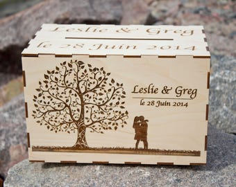 Wedding Card Box,Wedding Gift Card Box,Wedding Box,Wishes Box,Memory Box,Rustic Card Holder,Personalized Rustic Card Box,Gift for the Couple