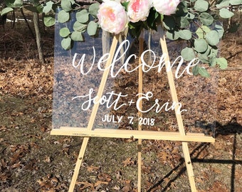 Acrylic Wedding Sign 