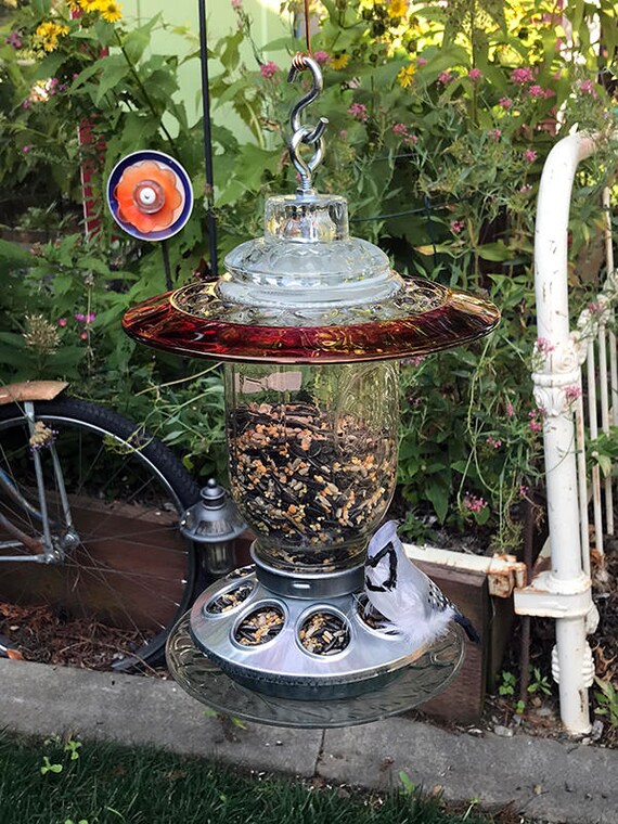 Vintage Hanging Bird Feeders Handcrafted Gift for Christmas