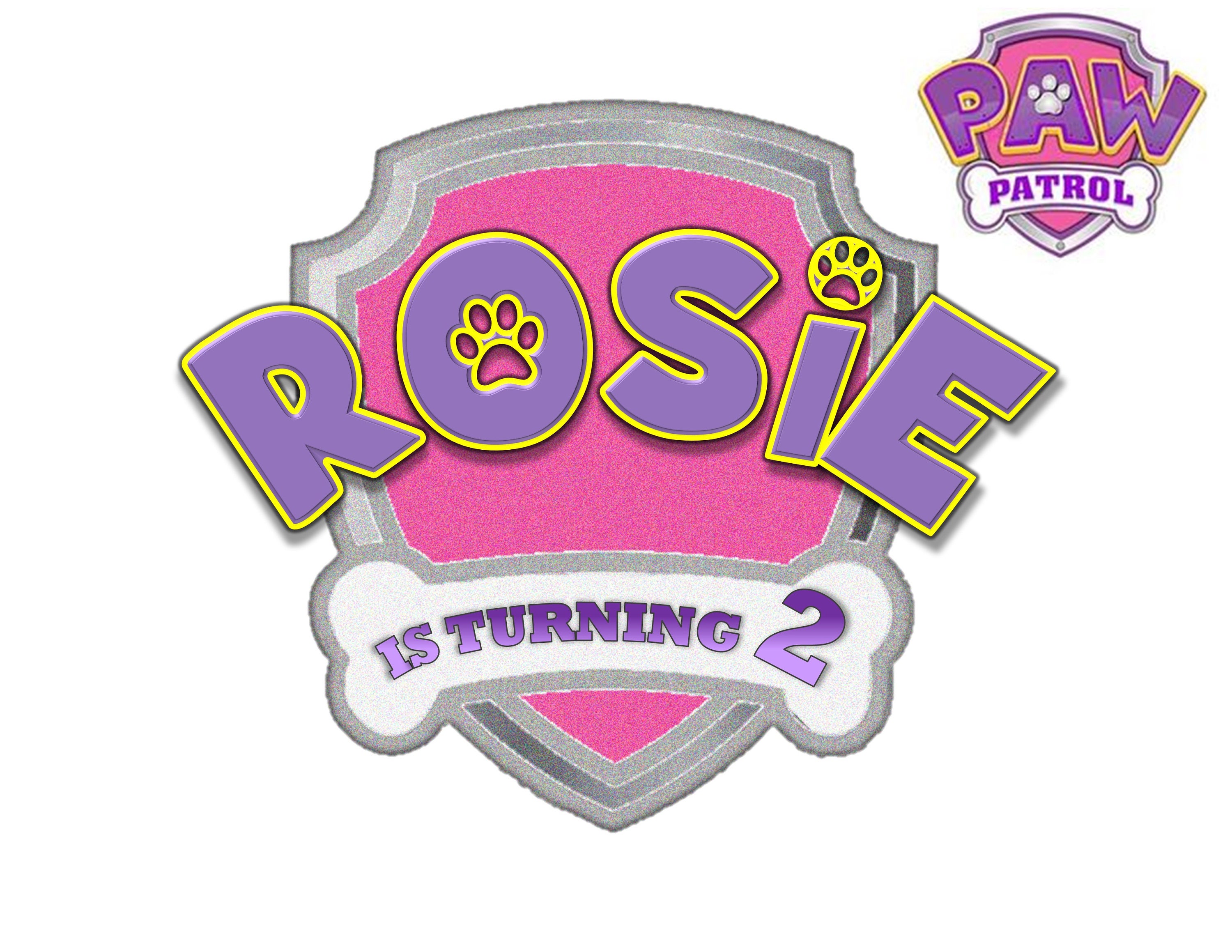My PINK paw patrol name png files. transparent background.