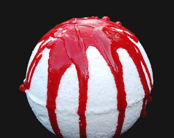 Dracula's Blood Bath Bomb-bath bomb-halloween bath bomb-spooky-scary-horror-bath-halloween fizzie-non candy treat-vampire-blood-bathbomb