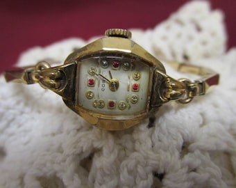 Vintage 14K Solid White Gold BENRUS SWISS Ladies Wrist Watch