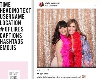 Custom Instagram Frame (Digital File Only) Photo Booth Prop, Instagram Frame Prop