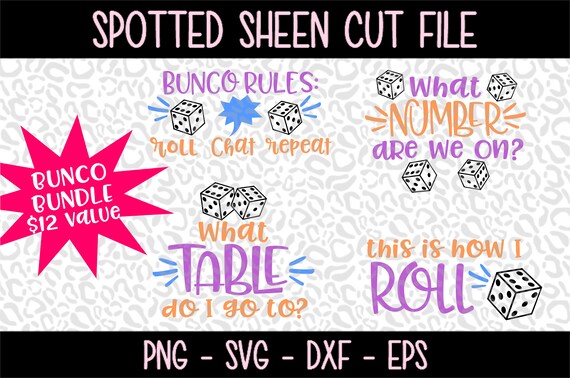 Download Bunco Bundle PNG SVG eps and dxf Files for Cutting Machines