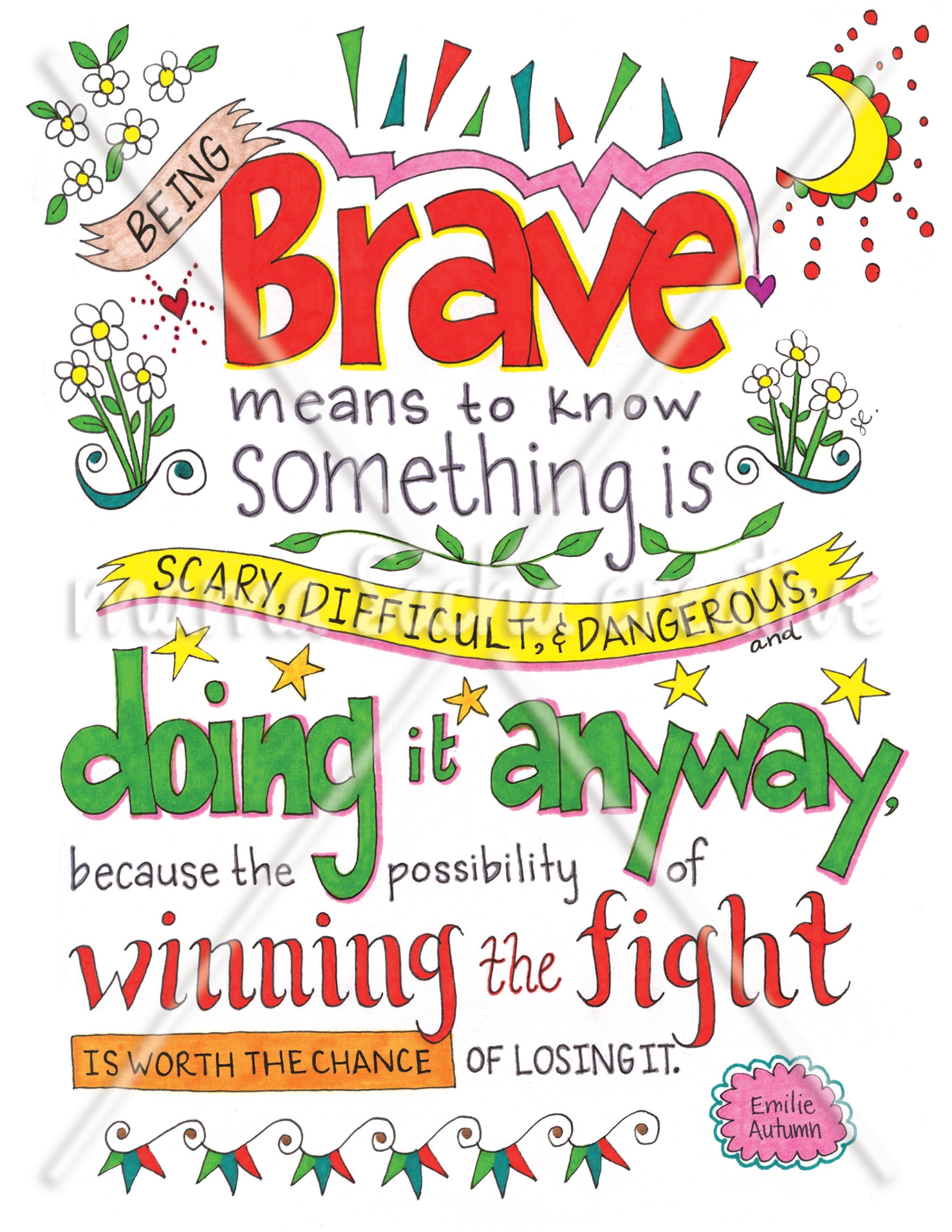 Being Brave print