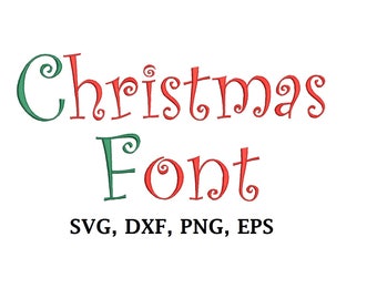 Christmas font | Etsy