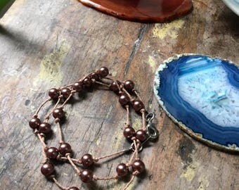 brown pearl bracelet