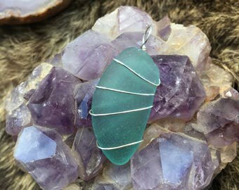 Sea foam green, authentic seaglass found on Jersey shore