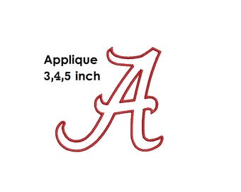 Alabama Applique Designs, A Logo Embroidery Design, instant Download