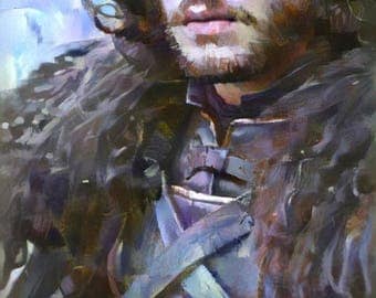 Game of Thrones Art, Jon Snow Art, Jon Snow Poster, Jon Snow Artwork, Jon Snow Wall Decor, Game of thrones Poster