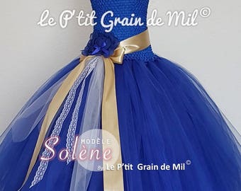 AGYMNX Robe Fille Tulle Princesse Avec Nœud Dos – Baptême, Anniversaire, Communion, Mariage, Robe Tutu Bébé 6-24 Mois