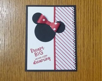 Minnie mouse card | Etsy