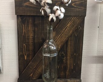Rustic Wall Flower Holder Rustic Wall Flower Holder