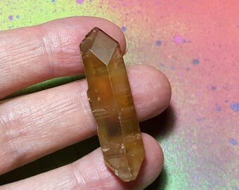 CITRINE 7.6 Gram Natural Double Terminated Crystal From Zambia Africa