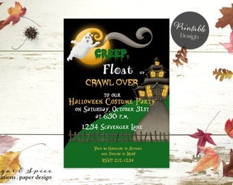 Halloween Invitation, Kids Halloween Party Invitation, Birthday Halloween Invitation Printable, Costume Party Invitation