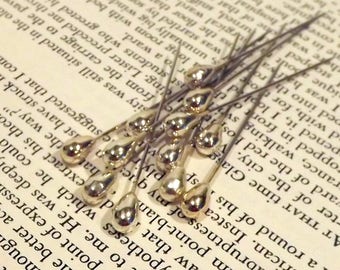 Gold Pearl Straight Pins Set of 12