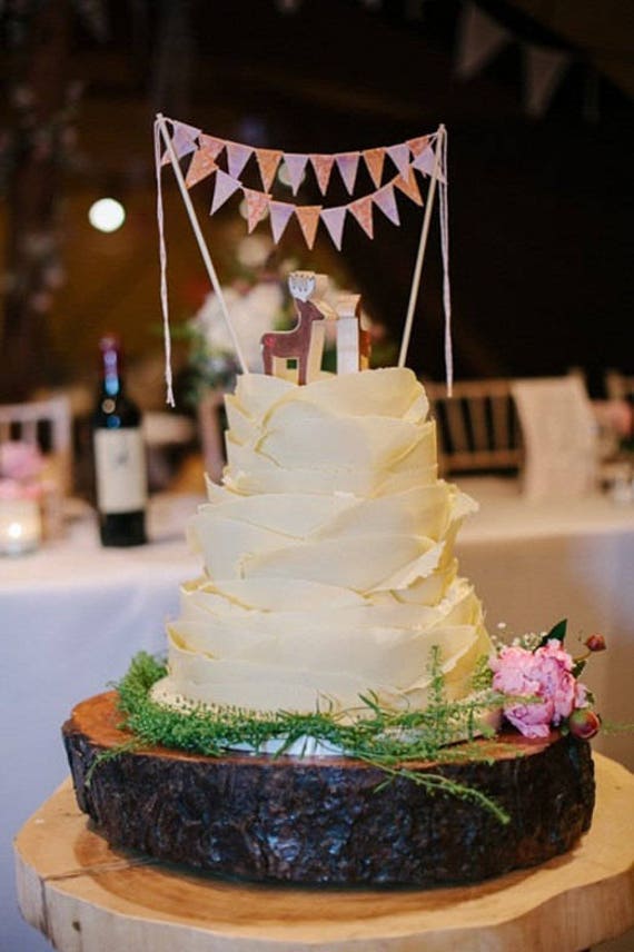 Wedding Cake Bunting Rustic Topper Garland Banner Wedding Cake Bunting Rustic Topper Garland Banner