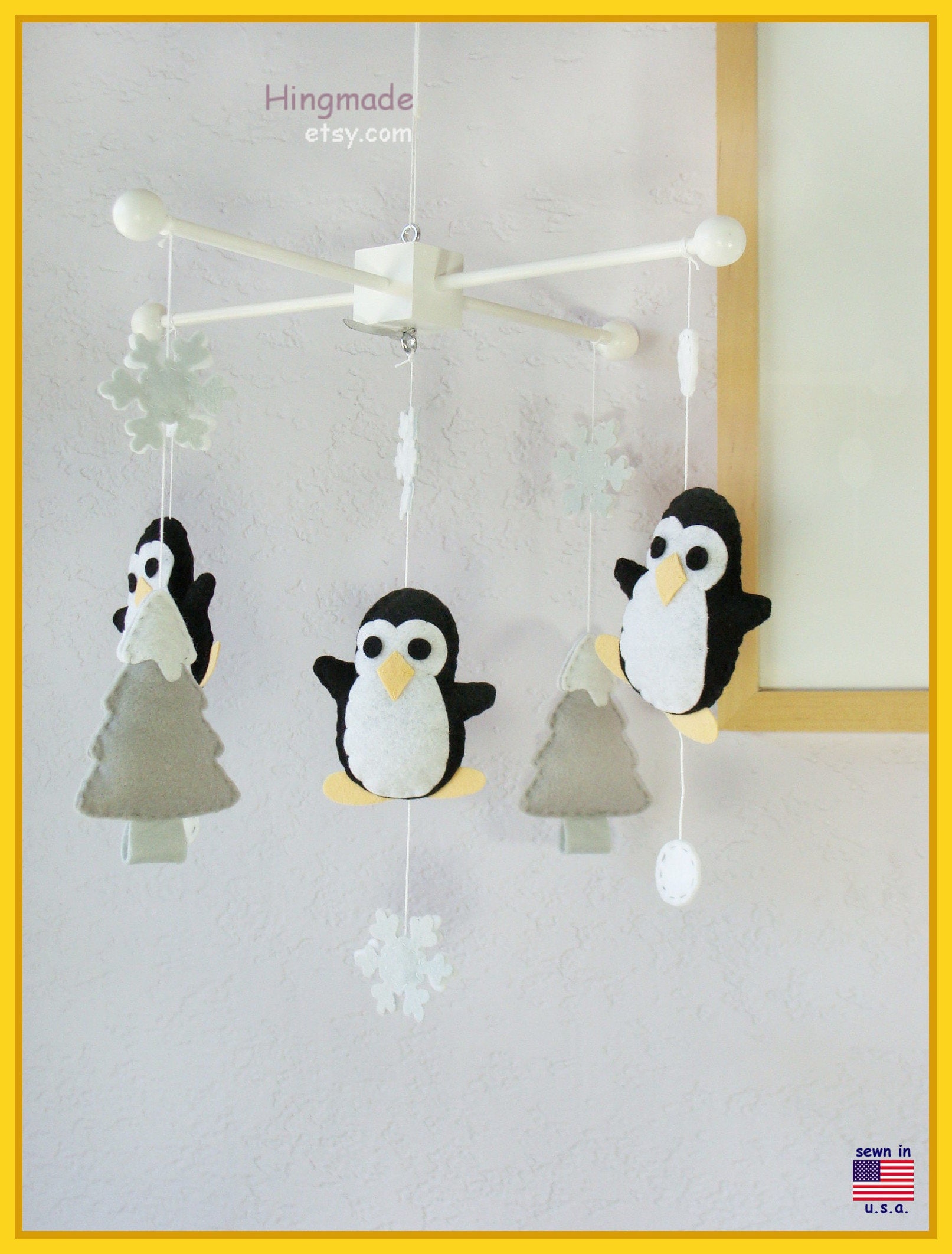 Baby Mobile Penguin Mobile Antartic Mobile Playful Penguins