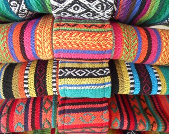 Yoga Mat Bags - Amazing MEXICAN Fabrics - made to order - roomy, easy to use, quiet, extra wide draw string close. PURE COTTON