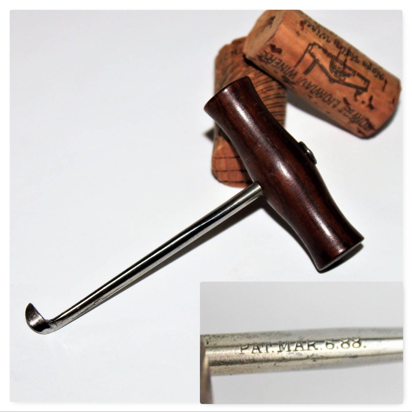 Antique 1888 Greely Cork Puller, Cork Extractor, Corkscrew