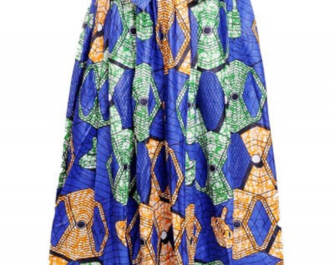 Ankara Traditional Wax Print Adjustable Strap Maxi West African Skirt Ankara Traditional Wax Print Adjustable Strap Maxi West African Skirt