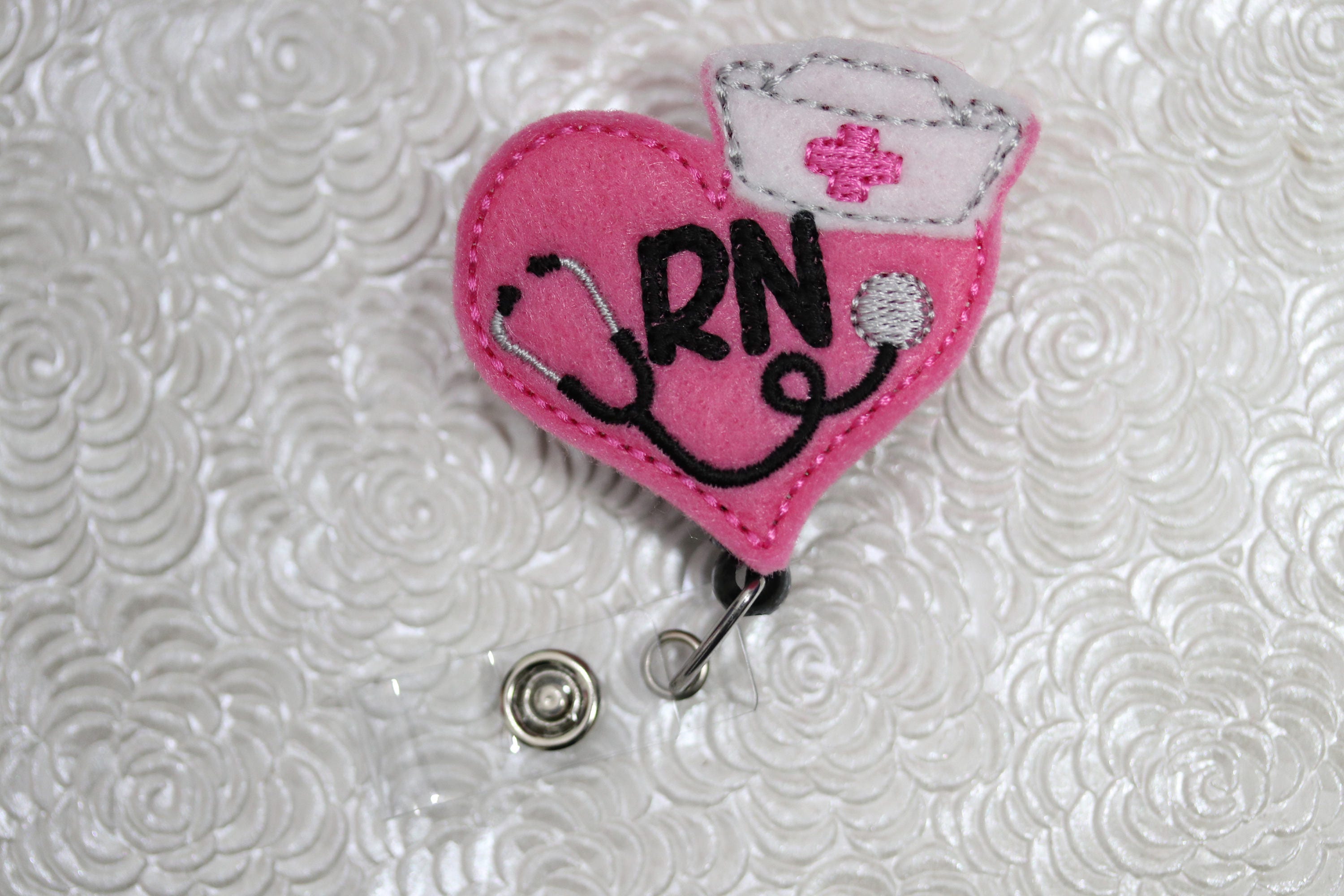 RN Badge Holder Felt Badge Reel Badge Reel Name Badge rn-badge-holder-felt-badge-reel-badge-reel-name-badge