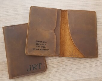 personalized leather passport holder, genuine leather passport holder, engraved passport cover, travel wallet, travel gifts, passport wallet