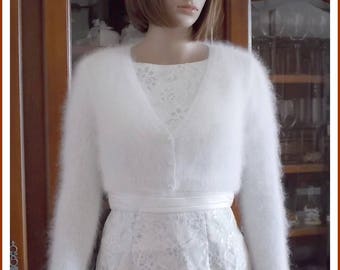 TO order: "Kate Middleton" white Angora Bolero