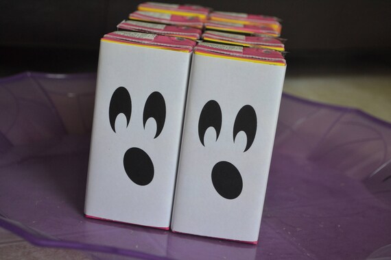 INSTANT DOWNLOAD Halloween Party Juice Box Labels - Printable Ghost