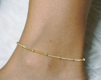 Gold anklet bracelet, Ankle bracelet, Gold anklet, Beaded Anklet, Ankle jewelry, Body jewelry, Beach Anklet, Dainty Anklet, Boho Anklet