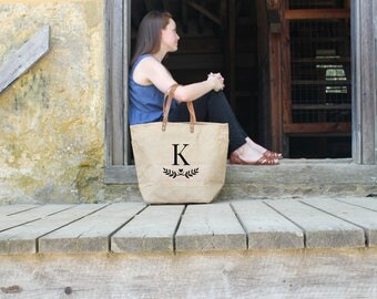 Bridesmaid Gift | Bridesmaid Tote Bag | Tote Bags for Bridesmaids | Christmas Gift for Mom | Burlap Bridesmaid Gift Tote Bag | Mother