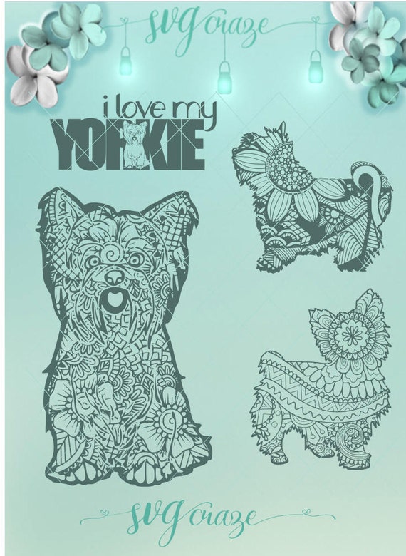 Download Yorkie Mandala Layered Svg Layered Svg Cut File