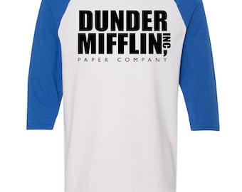 Dunder Mifflin Shirt. The Office Shirt. Baseball Shirt. Michael Scott Shirt. Paper Company Office Shirt. The Office Tv Show Shirt. S - 3XL.
