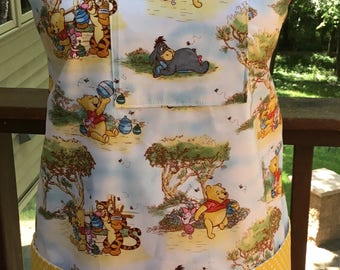 Winnie the Pooh apron, Halloween costume apron, Pooh Bear, Eeyore, Tigger apron, pre-school teacher apron, daycare provider gift, nursery