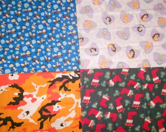 Snoopy Red Baron, Peanuts, Disney Princess', Ghost Camo, Stockings Remnants Sold Individually, Not As a Group