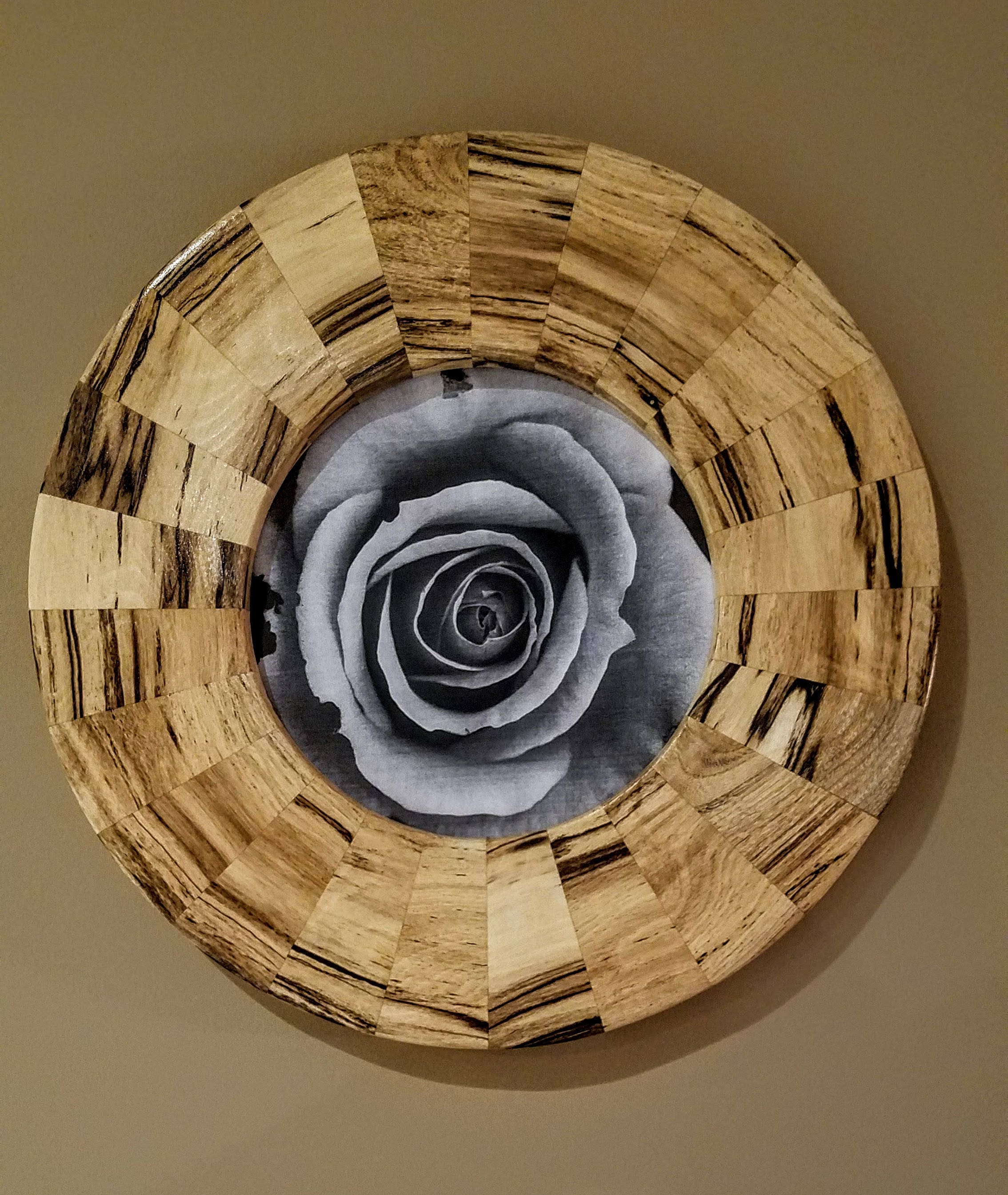 Wooden Picture Frame, Round Frame, Round Wood Frame, Rustic Frame