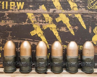 6 - Inert 40mm MK-19 Linked Grenade Rounds