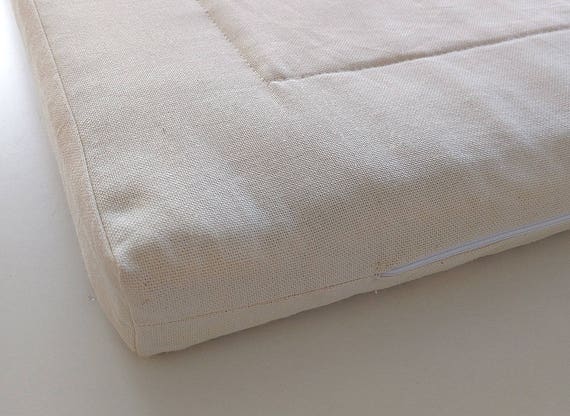 Flax mattress, Linen mattress for adult, Eco mattress, organic mattress for bed, All SIZES, height 5cm (2 inches),top - cotton