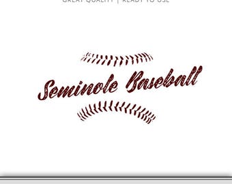 Florida State Seminole Baseball Graphic - Florida State SVG - Seminole SVG - FSU - Ready to Use!