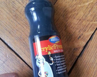 BOUTEILLE PEINTURE ACRYLIQUE Noire 250 Ml