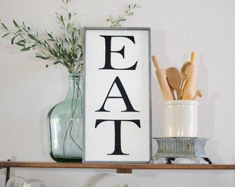 Eat Wall Decor eat sign small eat wooden sign 12x6 kitchen wall decor Eat Wall Decor eat sign small eat wooden sign 12x6 kitchen wall decor